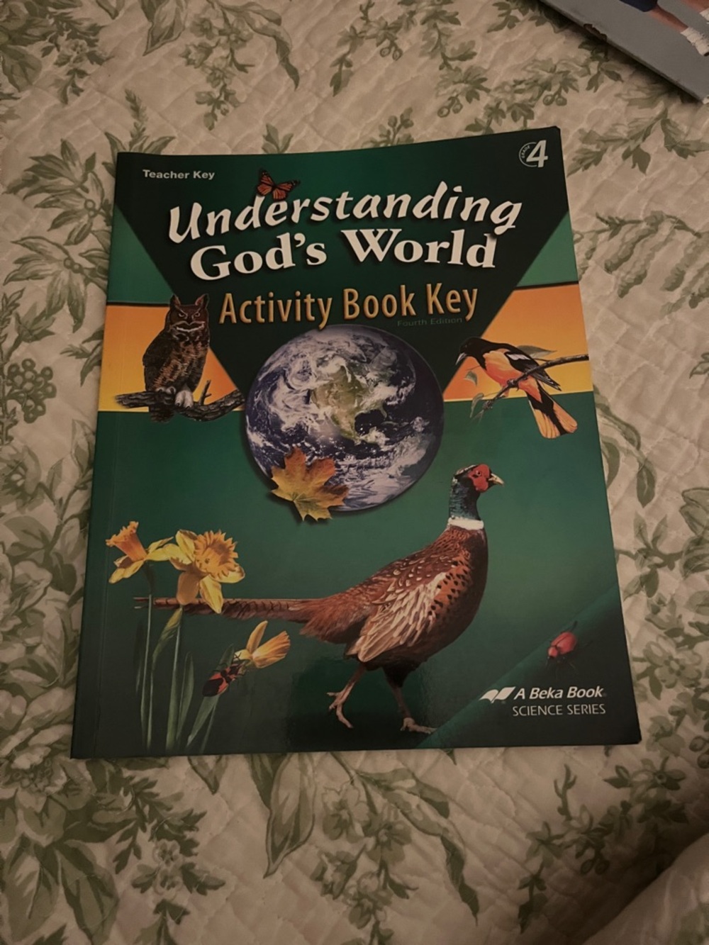 ABeka Book Understanding God's World teacher Activity Key 4th grade homeschool